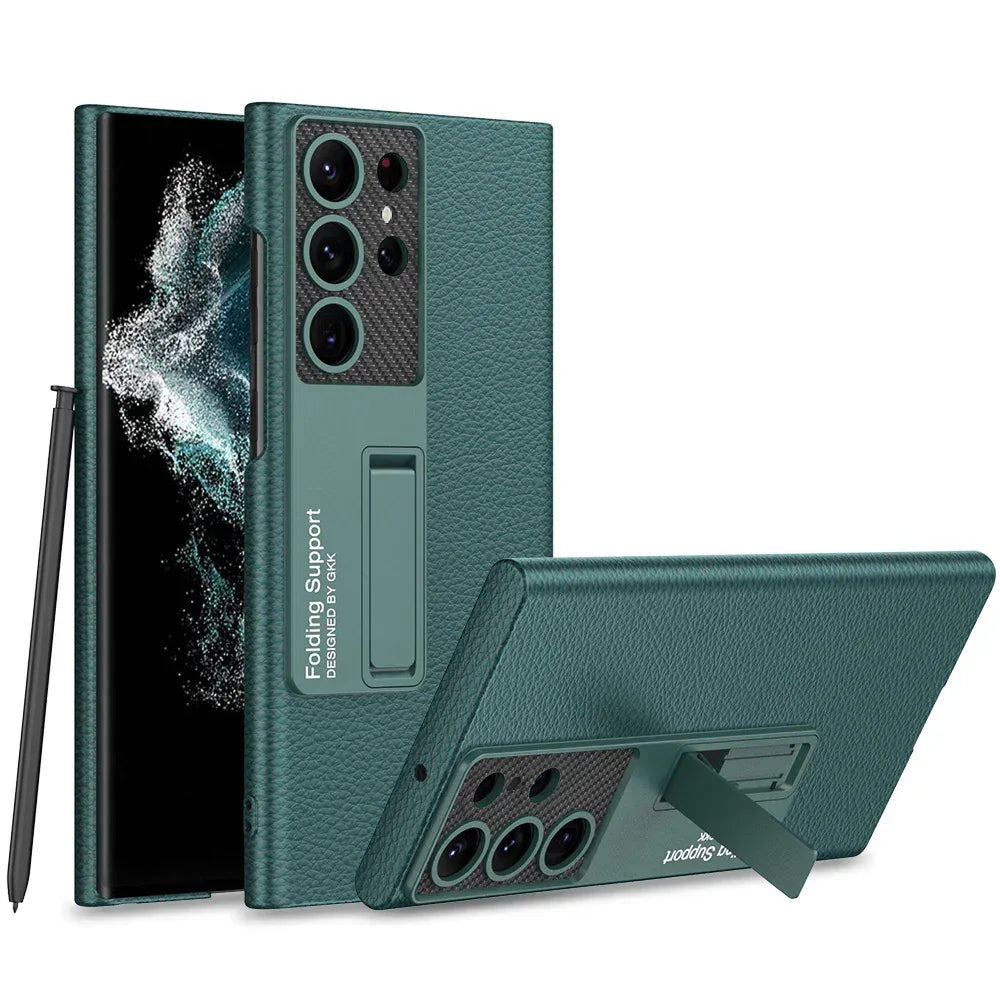 Precision Hole Anti-Drop Leather Samsung Case - Viexta