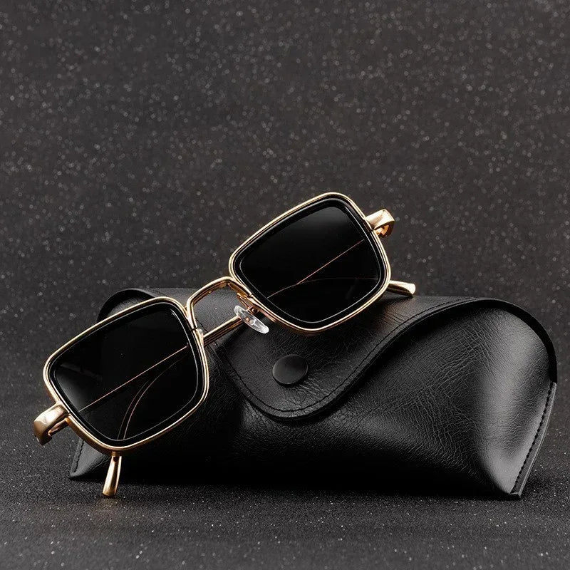 Retro Fat Edge Square Trendy Sunglasses - Viexta