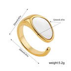 irregular-titanium-steel-ring-with-water-droplet-knot-opening - Viexta