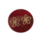 Silver Needle Pearl Flower Earrings