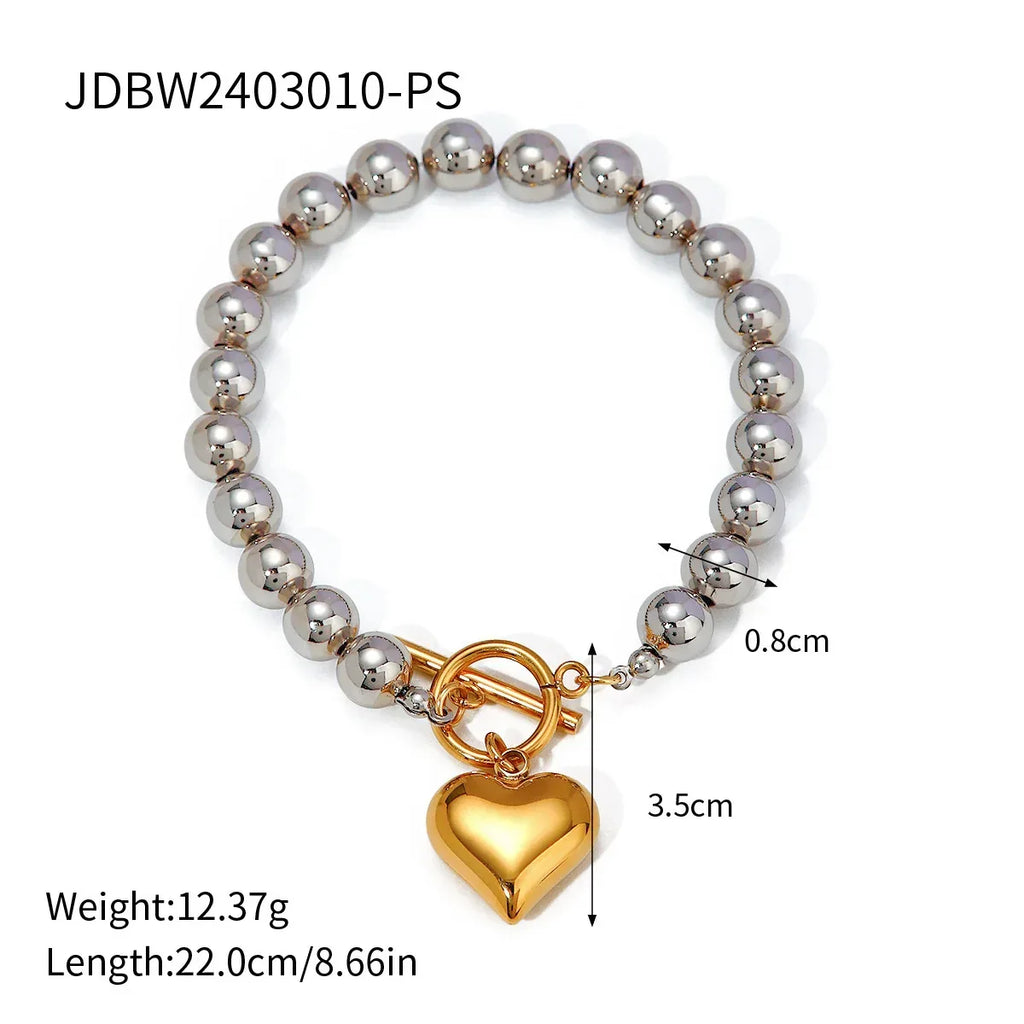 Stainless Steel Beaded Bracelet - Viexta