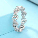 Heart-shaped Chain Ring - Viexta