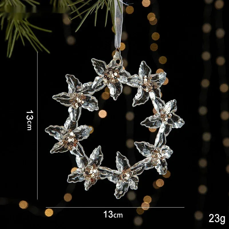 Christmas Decorations Sequins Acrylic Transparent Pendant - Viexta