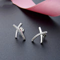 S925 Platinum zircon earring - Viexta