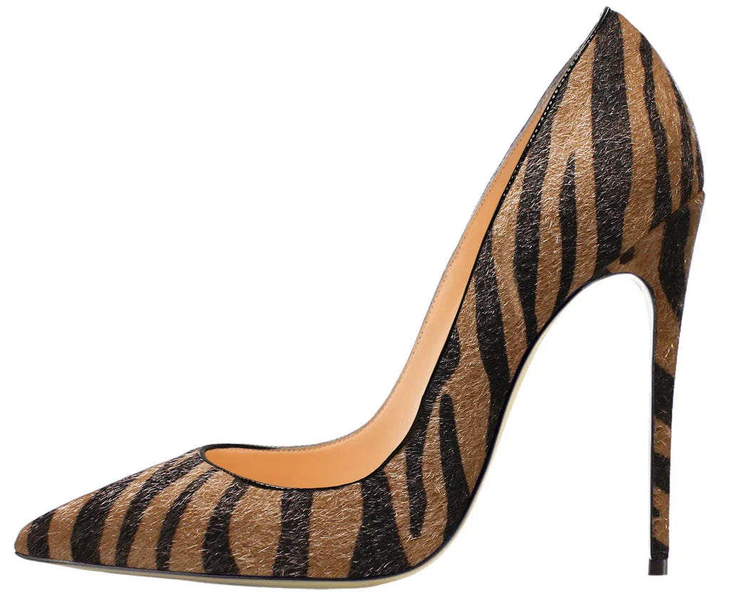 Texture Pointed High Heel - Viexta