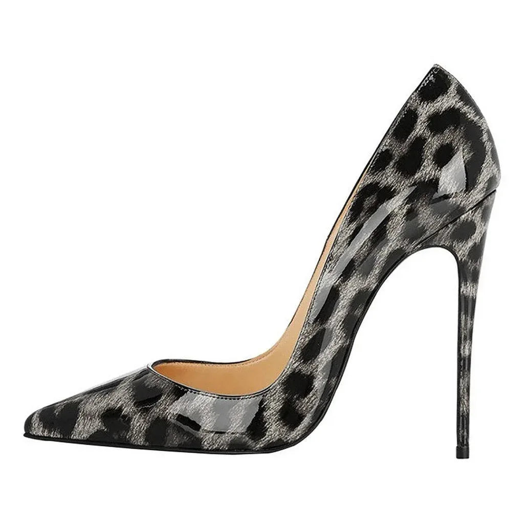 Texture Pointed High Heel - Viexta