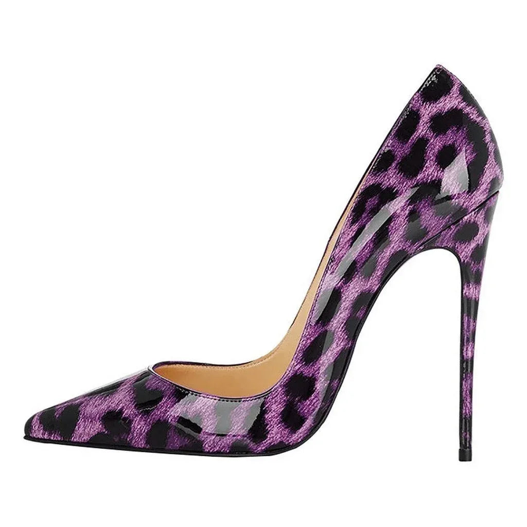 Texture Pointed High Heel - Viexta