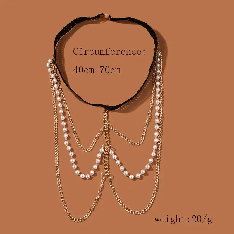 Tassel Full Drill Multi-layer Leg Chain - Viexta