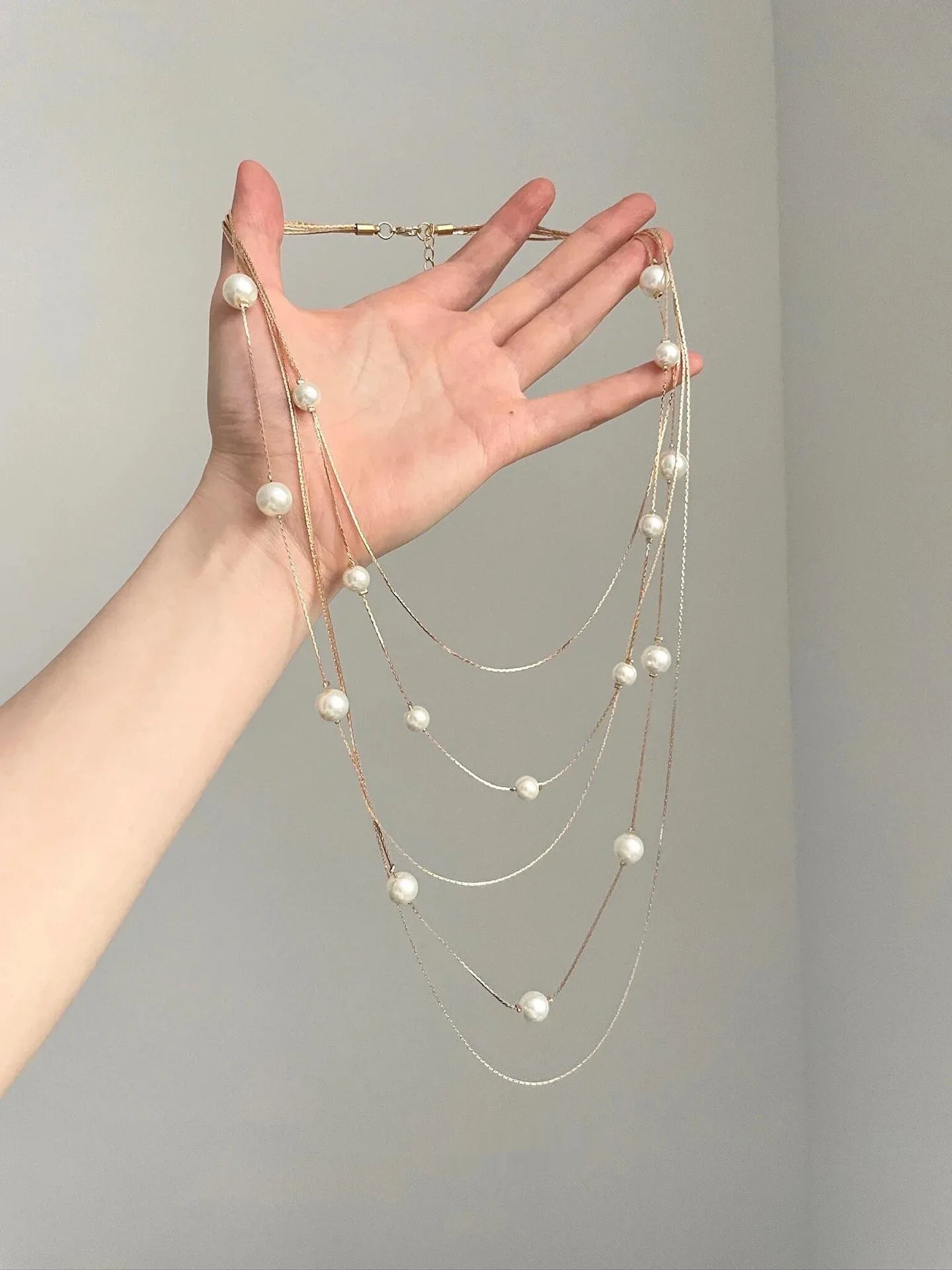 Round Pendant Multi-Layer Necklace