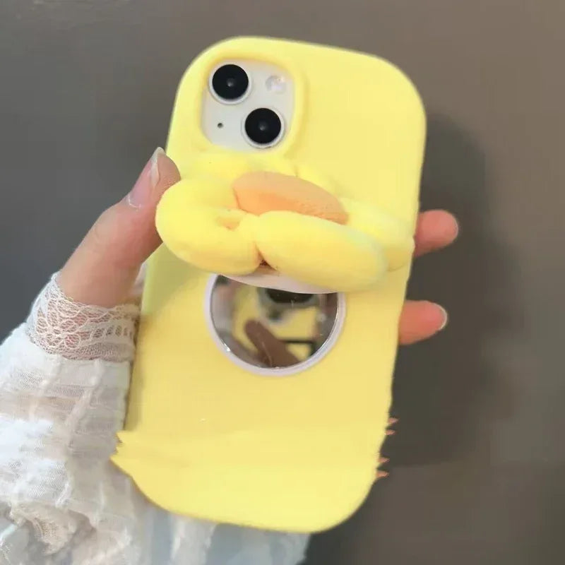 makeup-mirror-lemon-yellow-plush-iphone-case - Viexta