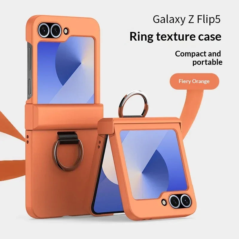 Foldable Ring Full Hinge Flip Phone Case - Viexta