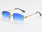 american-frameless-cut-edge-spring-leg-sunglasses - Viexta