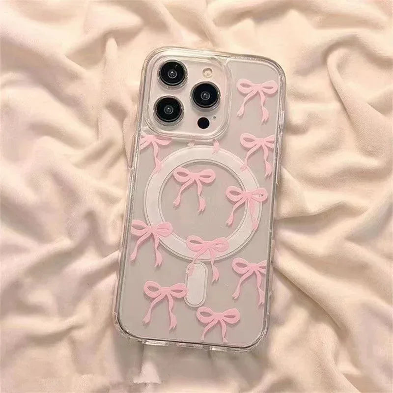 Versatile Bow Print Cartoon iPhone Case - Viexta