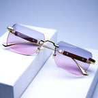 Frameless Edge-cut Sunglasses - Viexta