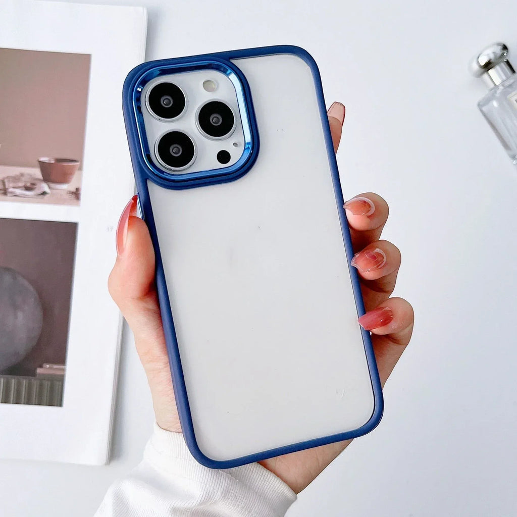 Electroplated Transparent Frosted iPhone Case - Viexta
