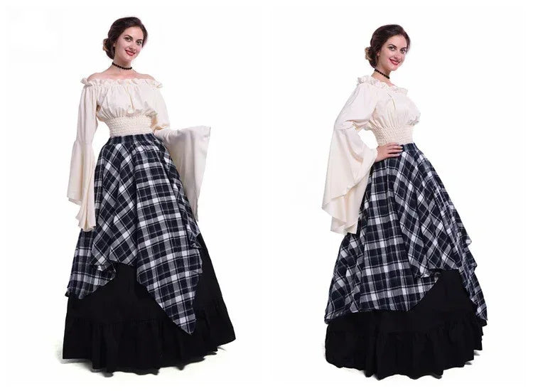American Medieval Long Sleeve Gown - Viexta