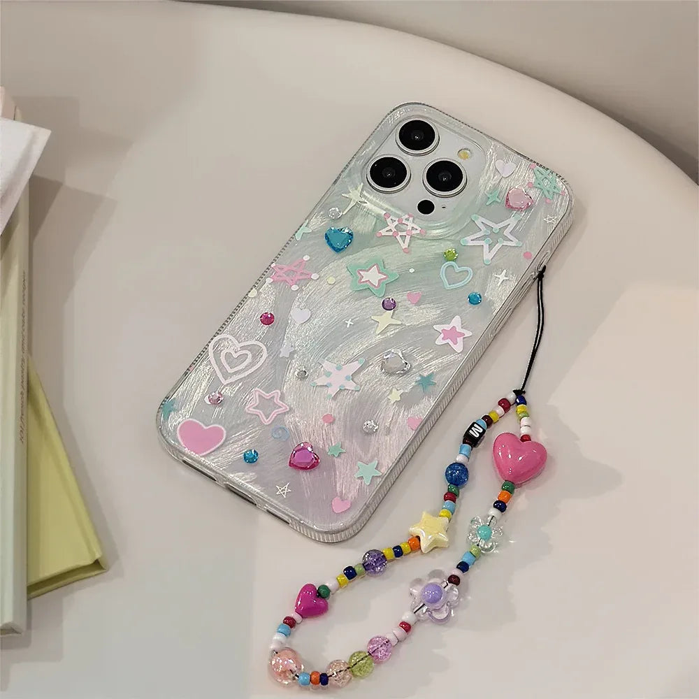 colorful-star-dopamine-chain-phone-case - Viexta
