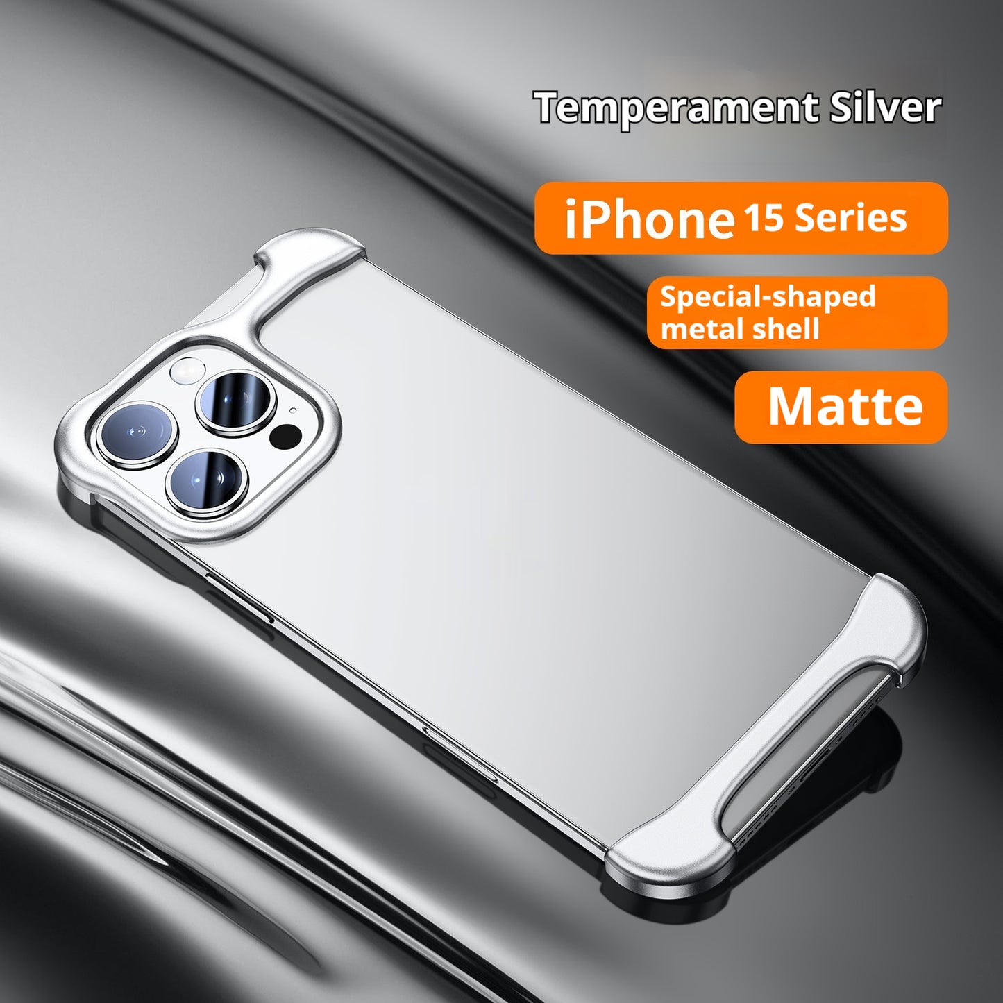 Seamless Shell Anti-fall Metal Corner iPhone Case