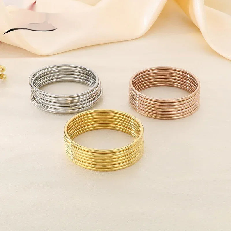 18K Vacuum Vapor Plating Ring Bracelet - Viexta