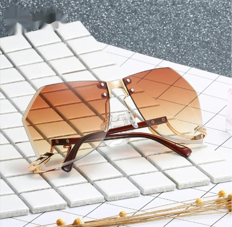 Frameless Cut Edge Sunglasses - Viexta