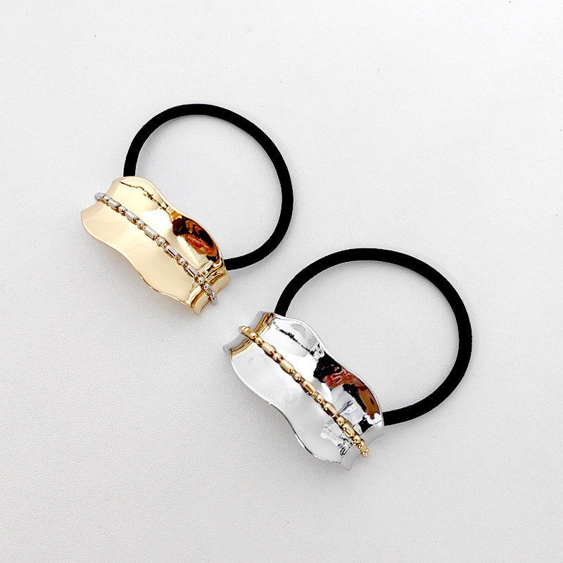 Hair Rope Geometric Ellipse Glossy High-elastic Rubber Band