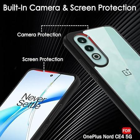 Hybrid Shockproof Tough Armor Back Cover Case for OnePlus Nord CE 4 5G - Viexta