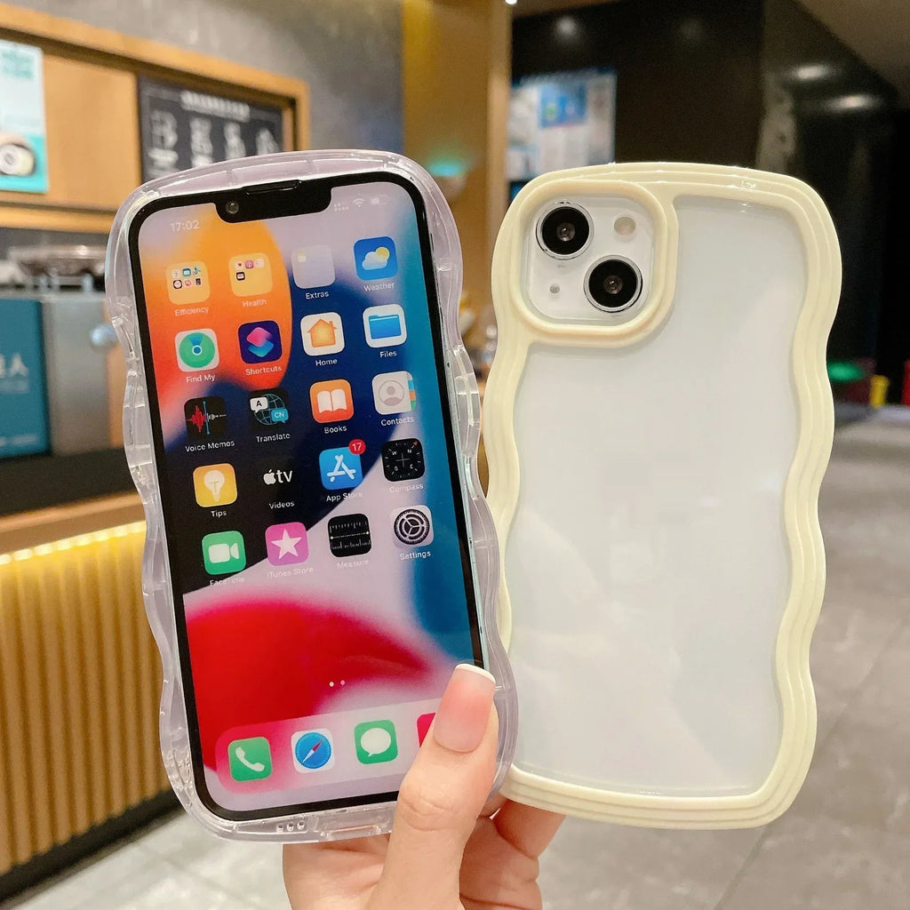 Candy-colored Border Two-in-one Wave iPhone Case - Viexta