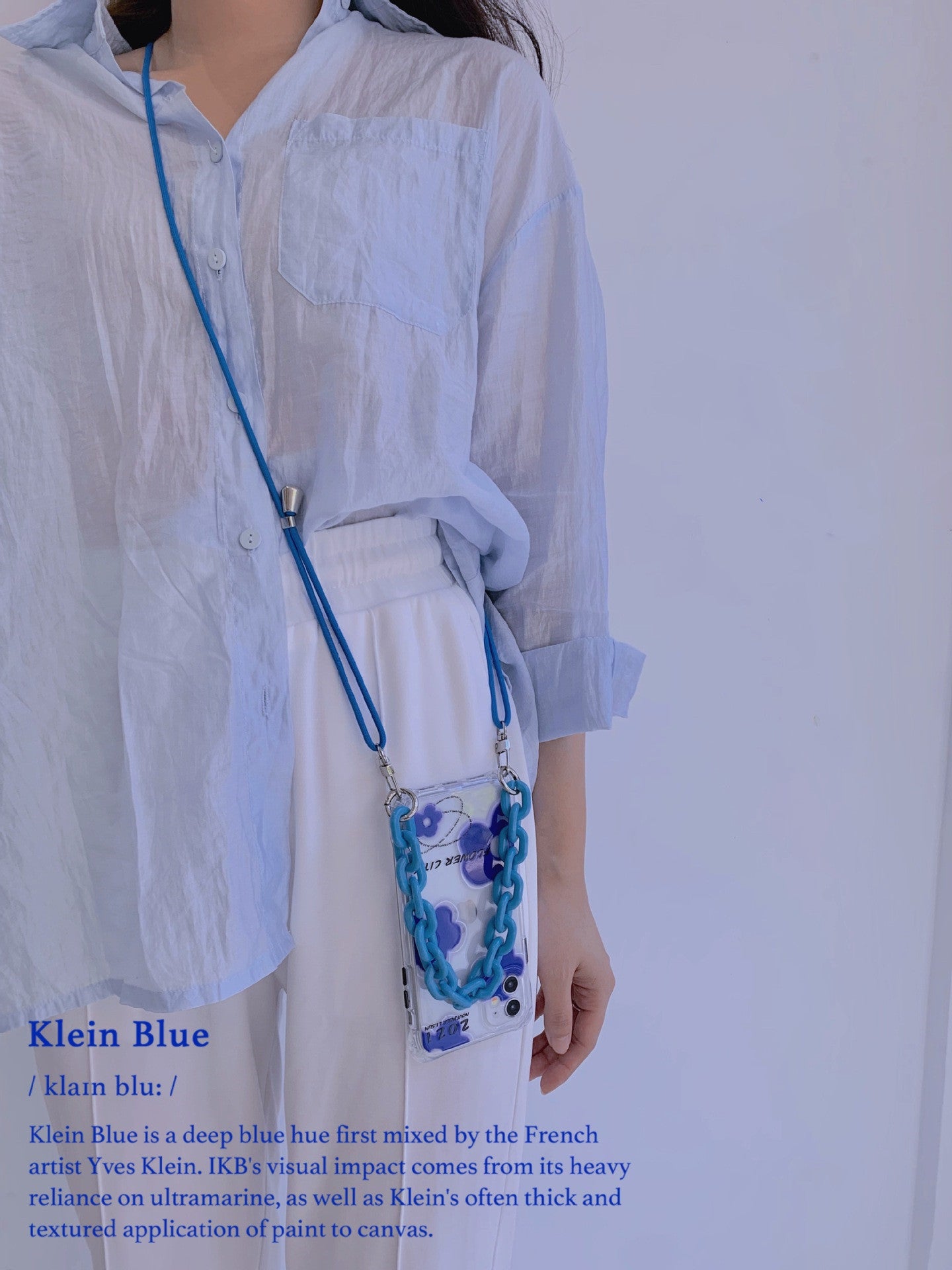 Blue Crossbody Portable Silicone iPhone Case