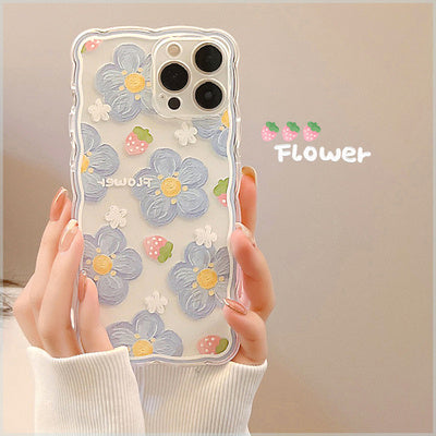 Flower iPhone Wavy edge case