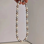 Round Pearl Coffee Necklace - Viexta