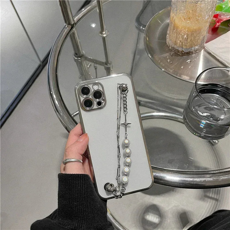 Electroplated Pearl Bracelet iPhone Case - Viexta