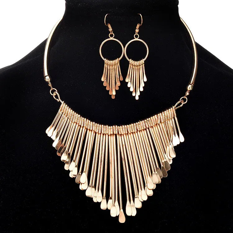 multi-layer-tassel-necklace-set - Viexta