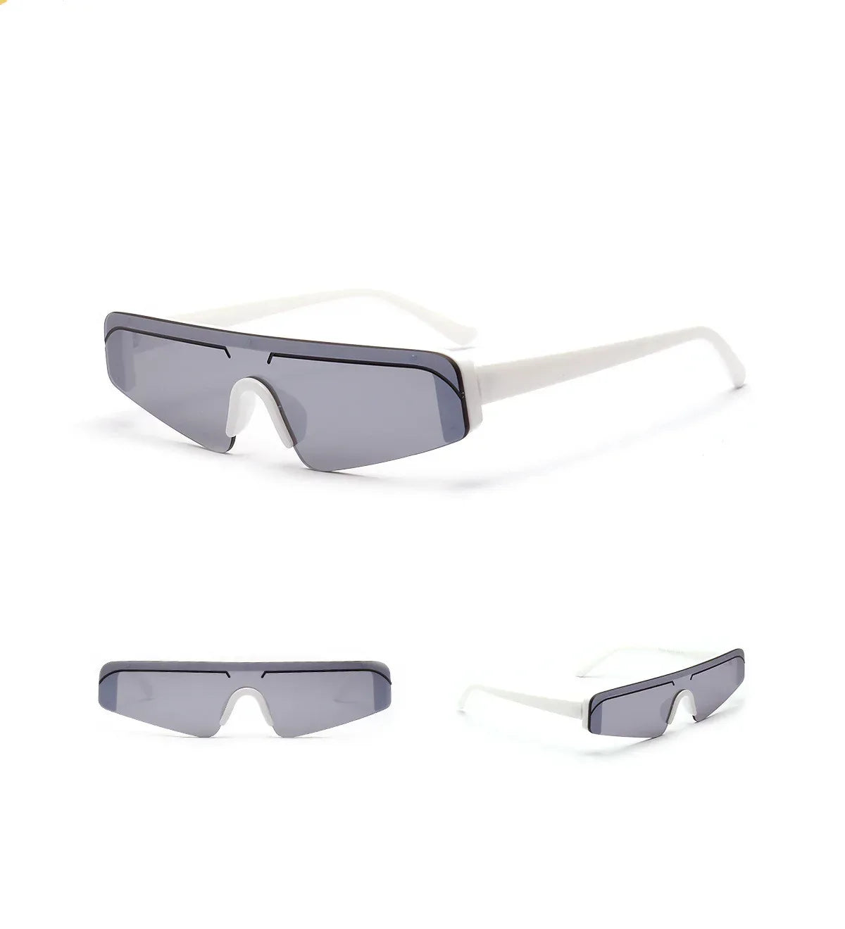 Rimless women's sunglasses with powder film - Viexta
