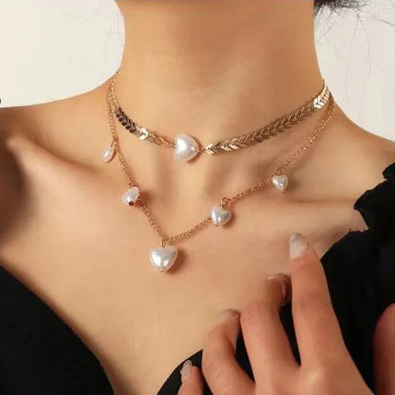 Pearl Love Multi-layer Necklace - Viexta