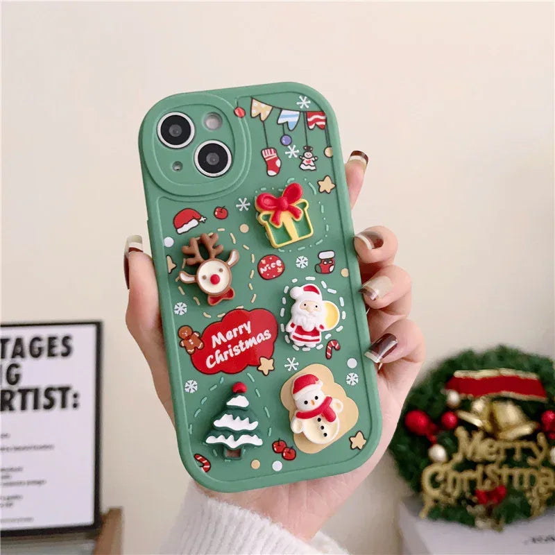 Three-dimensional Santa Claus iPhone Case - Viexta