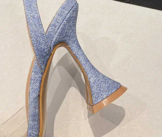 Women's Fashion Pointed Toe Rhinestone Heels - Viexta