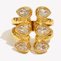 French-style Ring In Stainless Steel With 18K Gold Plating - Viexta
