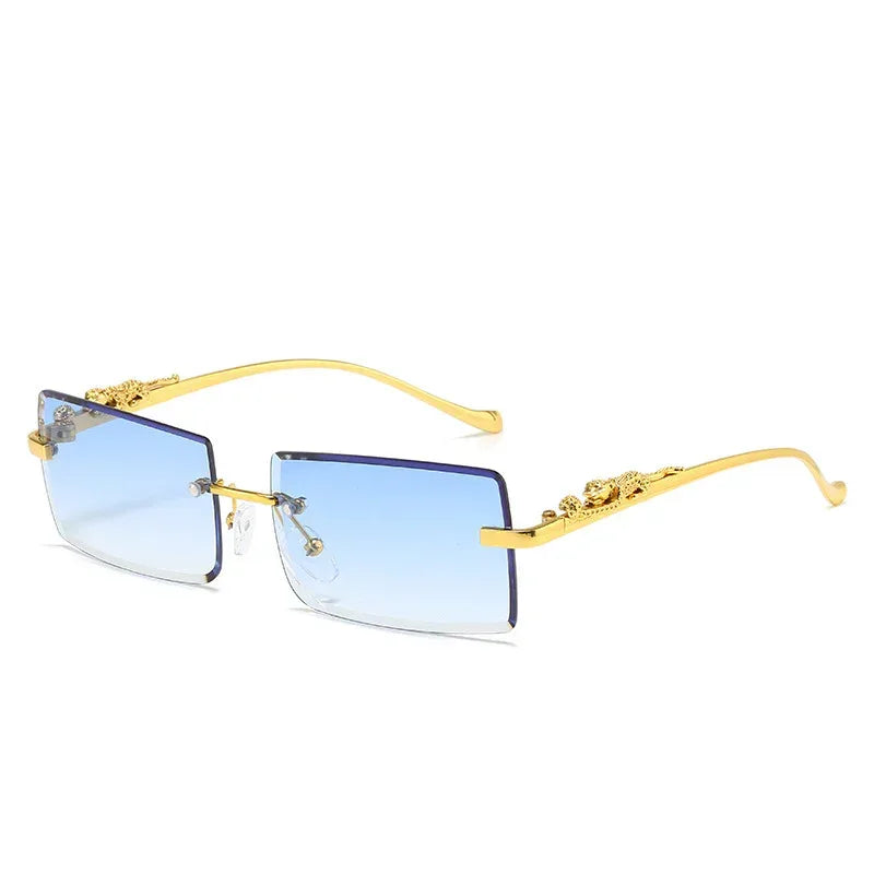 square-frameless-trimming-sunglasses - Viexta