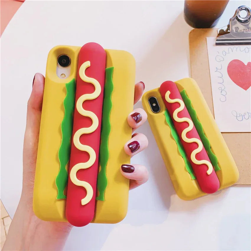 cheese-hot-dog-silicone-iphone-case - Viexta