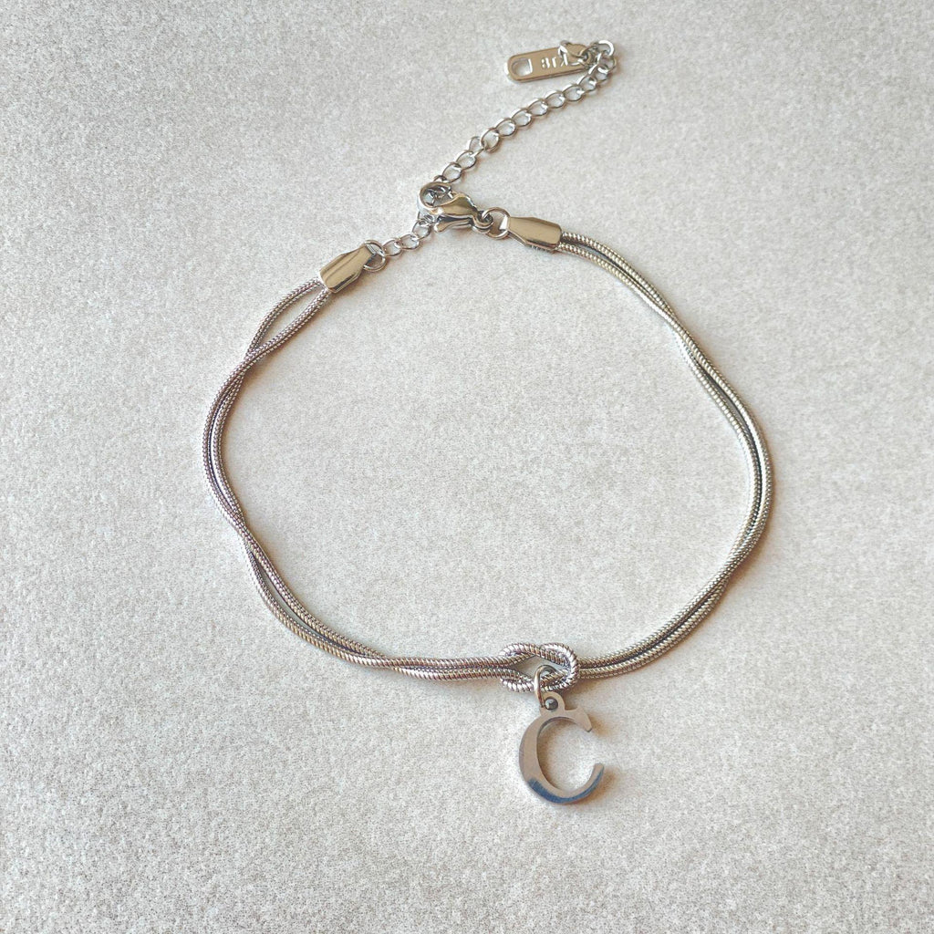 stainless-steel-26-letter-pendant-bracelet - Viexta
