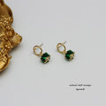 Emerald Crystal Stud Earrings - Viexta