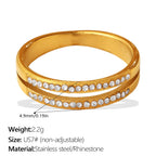 Cube Multi-Layer Diamond-Inlaid Zircon Ring
