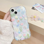 Wavy Bubble Phone Case with Charm - Viexta