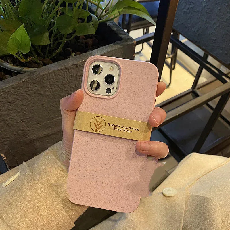 Personalized Yellow Natural Wheat Straw iPhone Case - Viexta