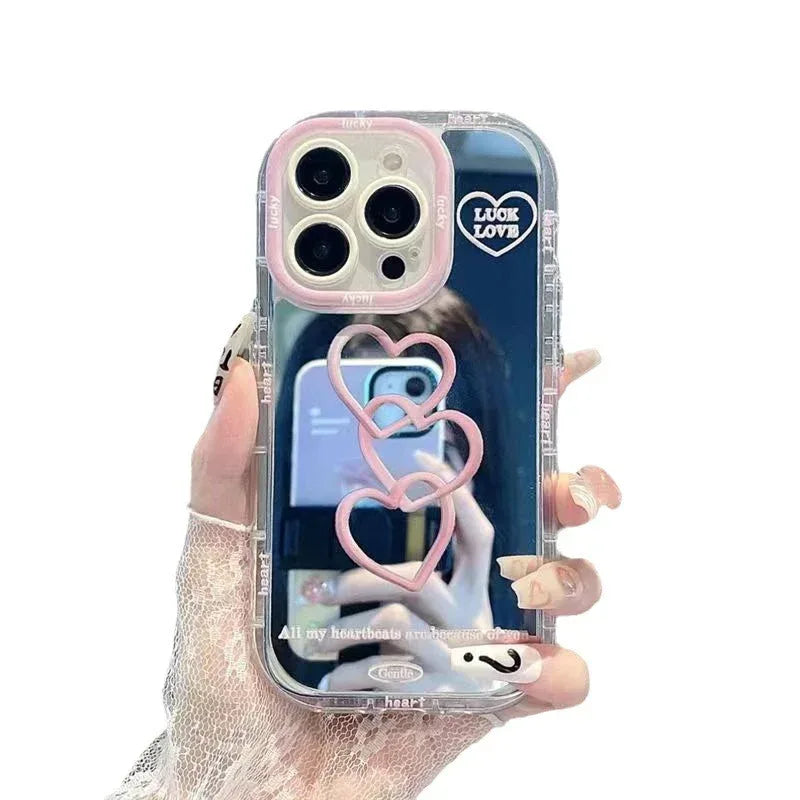 Drop-resistant Love Makeup Mirror iPhone Case - Viexta