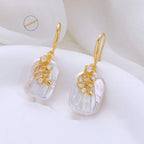 Versatile Baroque Shaped Pearl Earrings - Viexta