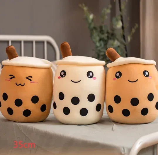 Fruit Drink Plush Stuffed Strawberry Boba Tea Cup Toy - Viexta