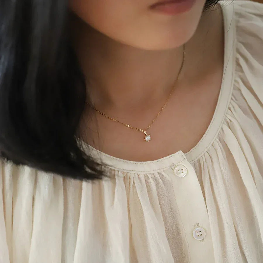 S925 Sterling Silver Pearl Necklace - Viexta