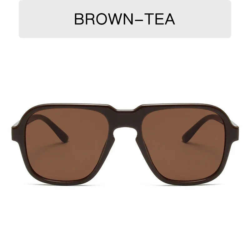 Vintage With Large Rims Sunglasses Men And Women - Viexta