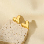 Titanium Steel Heart Studs - Viexta